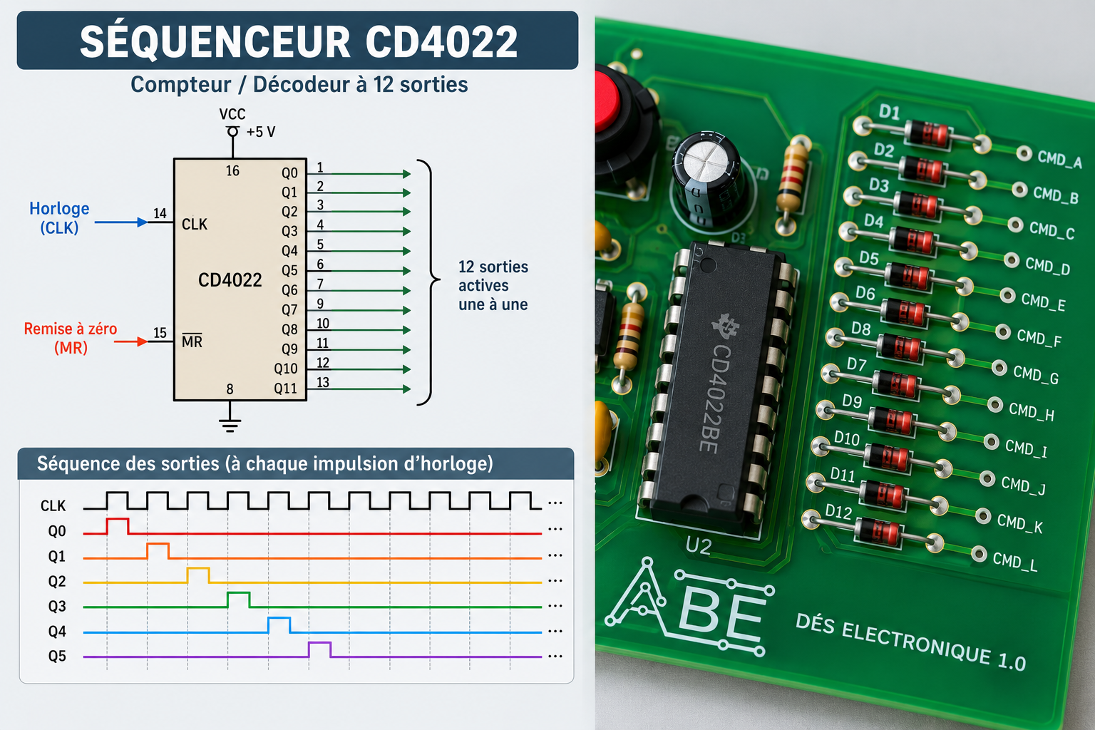 Séquenceur CD4022BE